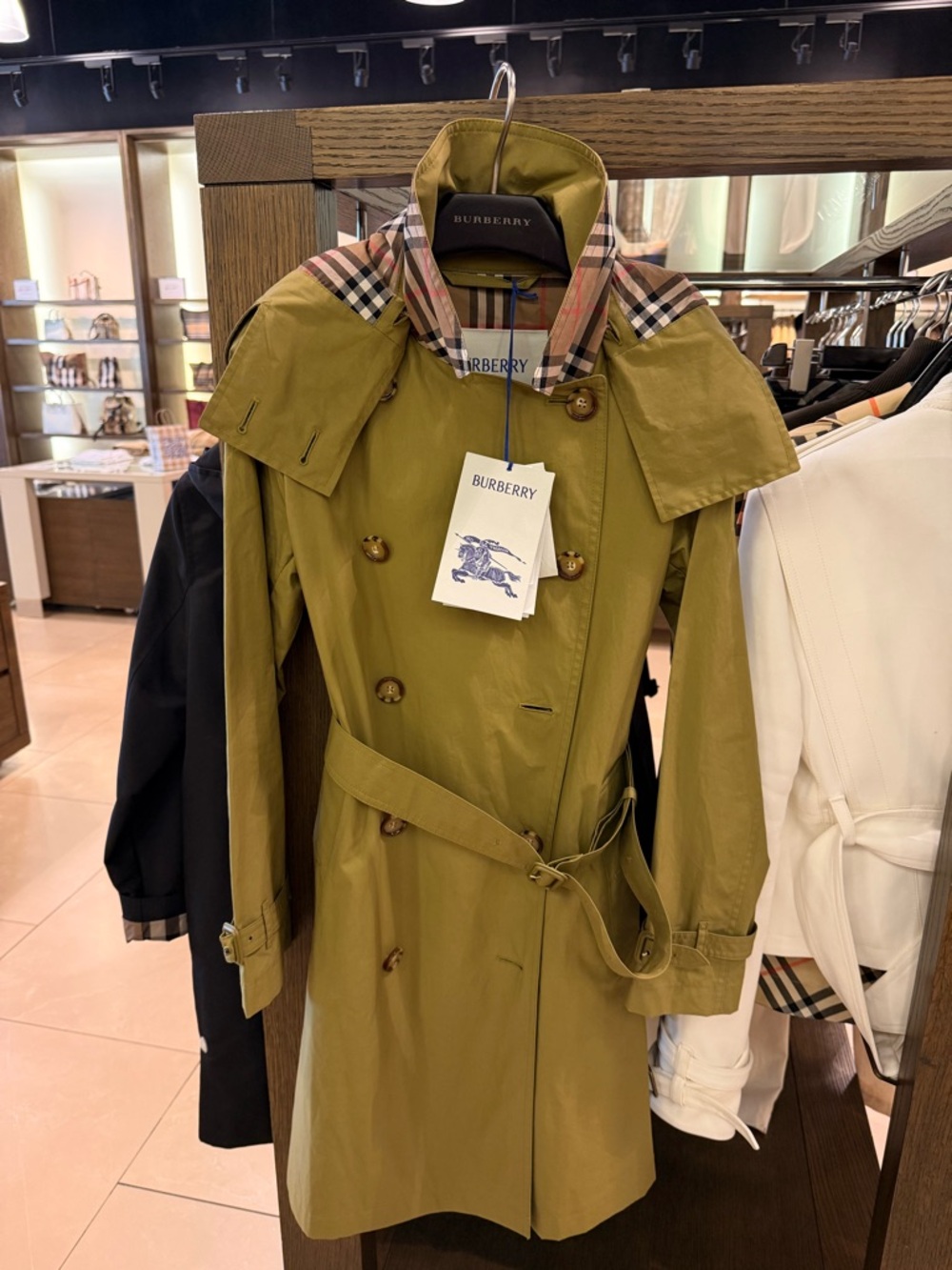 Burberry Telford Hooded Trench Coat Windbreaker‎ Women Cool Olive Green $1695 - Picture 2 of 9